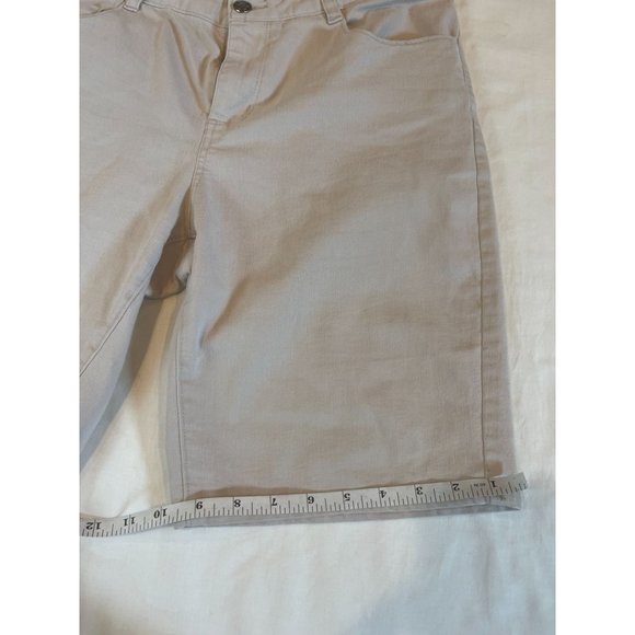 Woolrich Womens Denim Jeans Shorts Mid Rise Flat Front Stretch Gray Size 8 - Picture 7 of 9